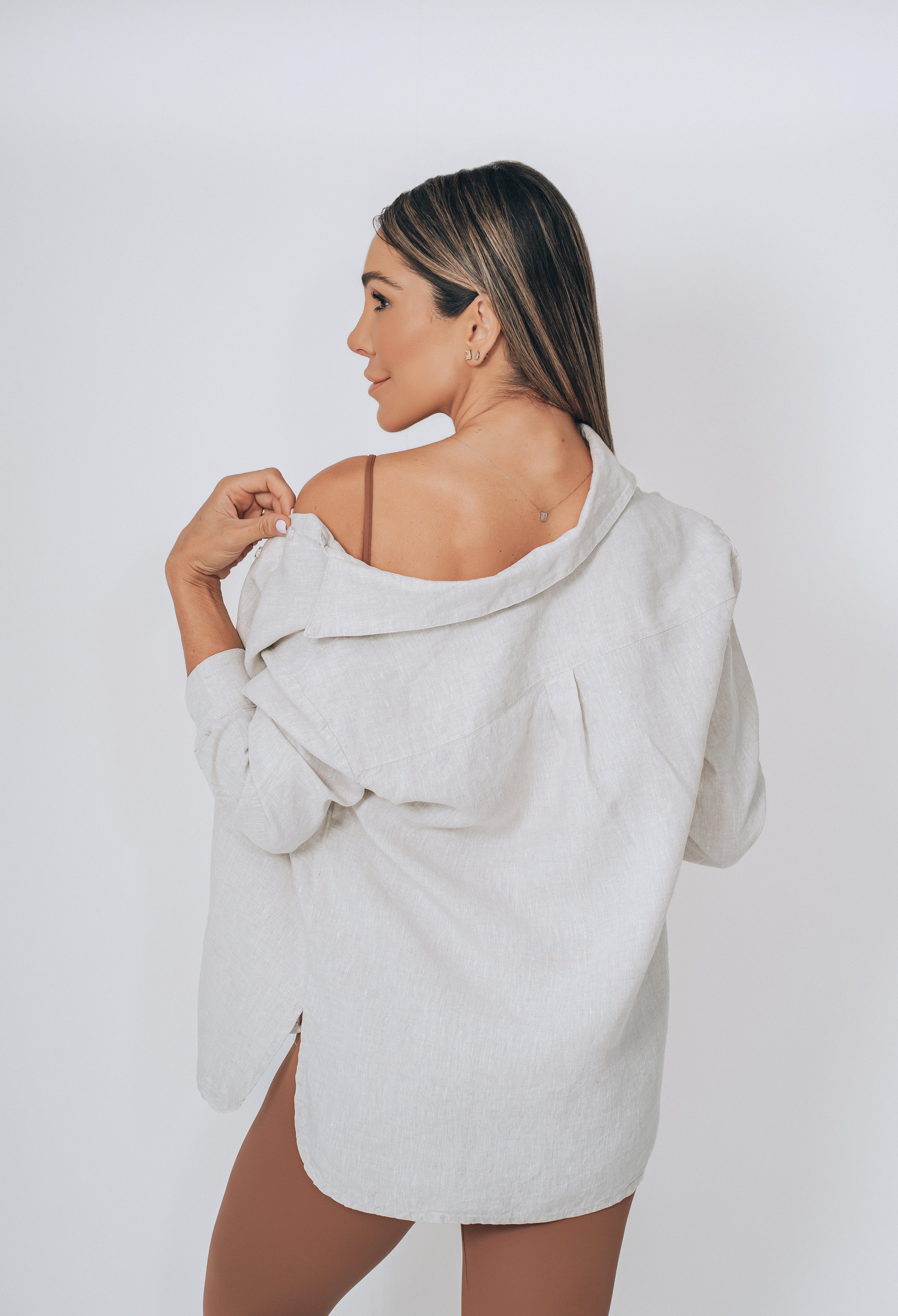 Camisa Flora - Linho